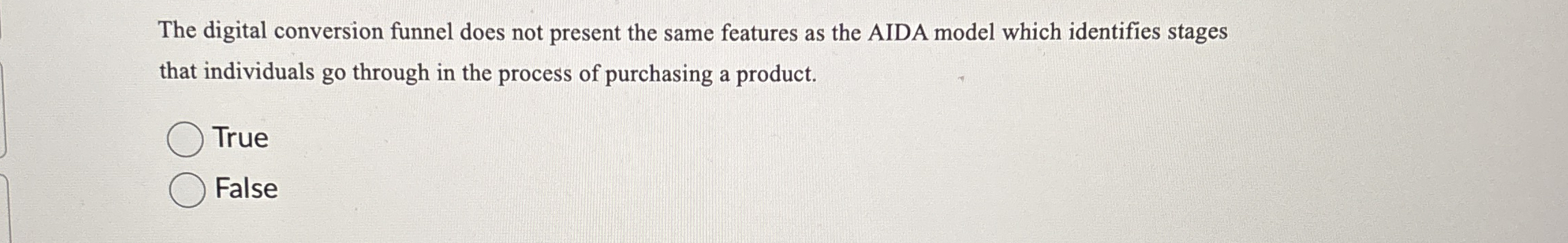  The digital conversion funnel does not present the same features as
