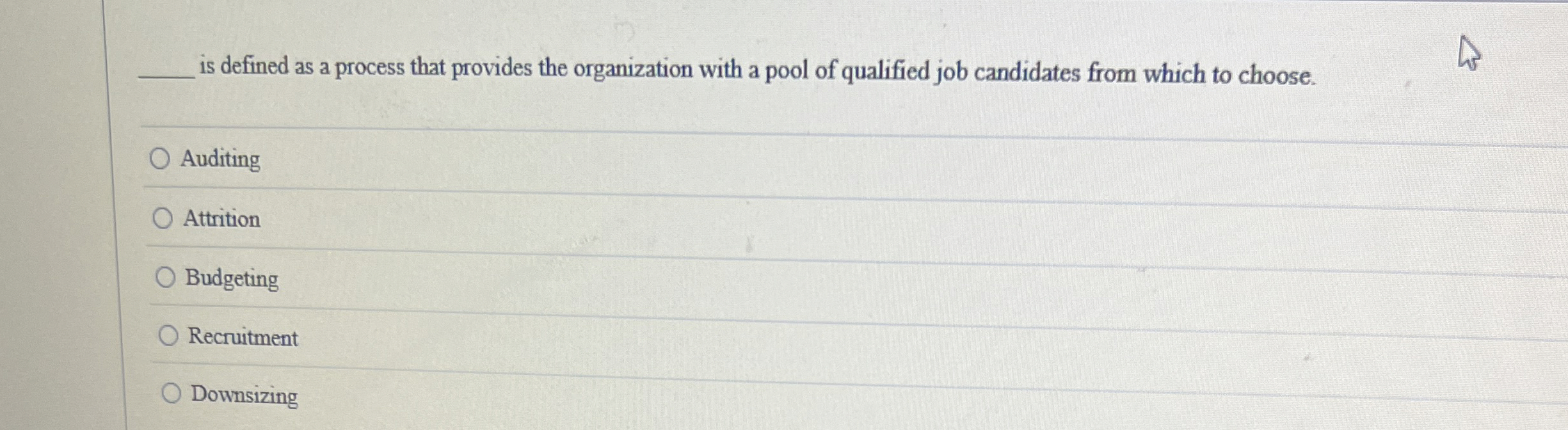  is defined as a process that provides the organization with a