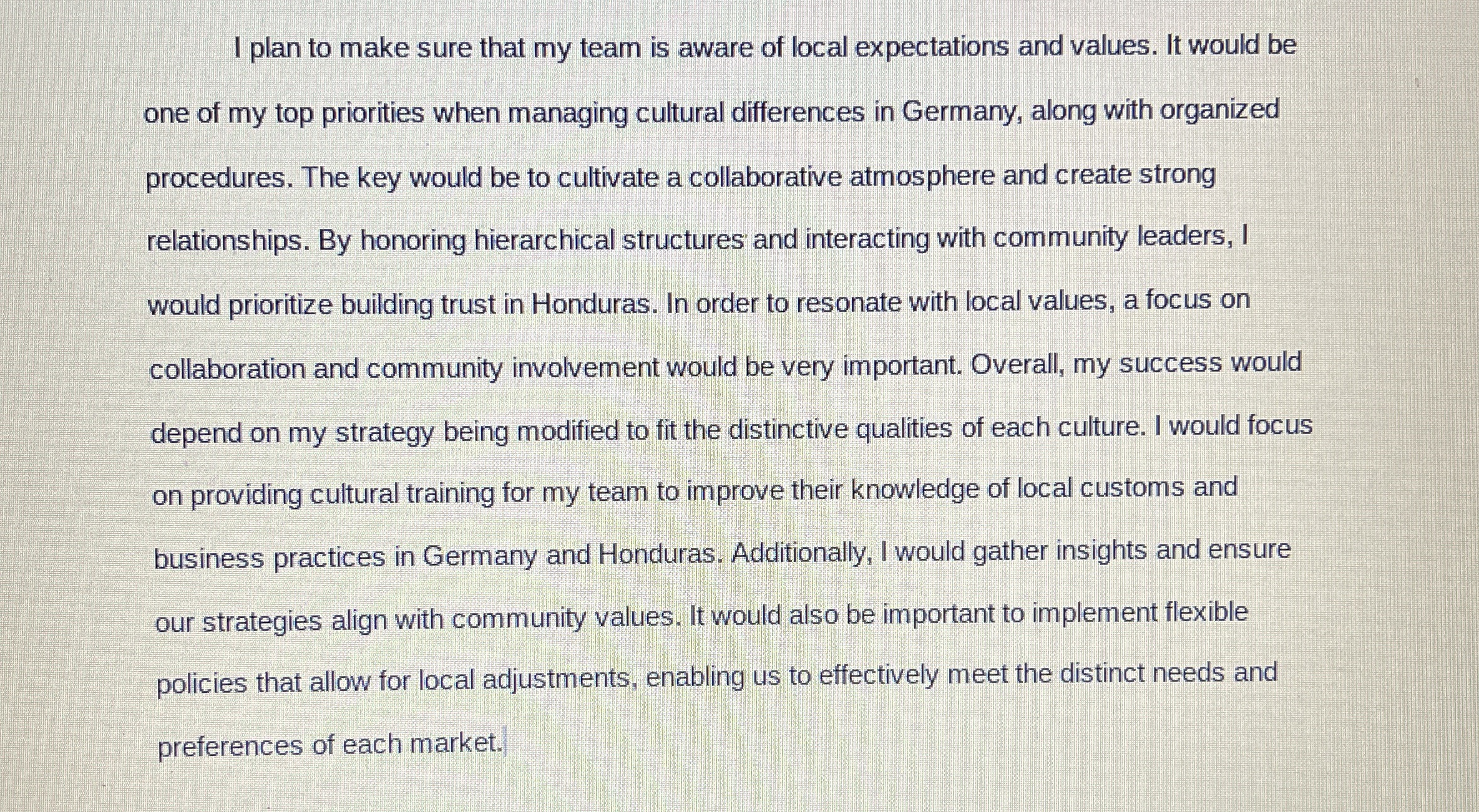  I plan to make sure that my team is aware of