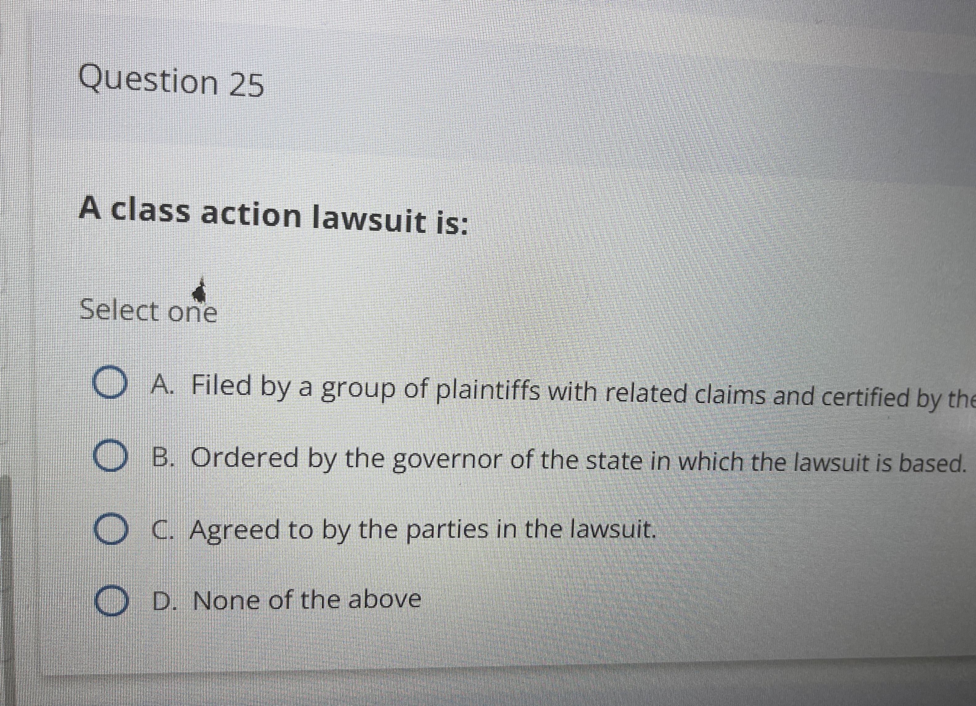  A class action Lawsuit 