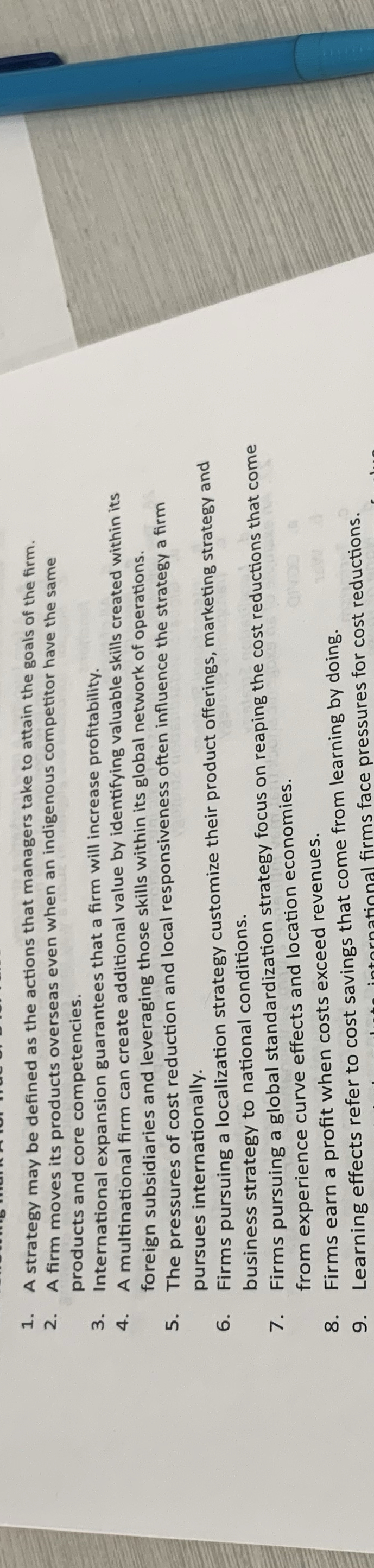  A strategy may be defined as the actions that managers take