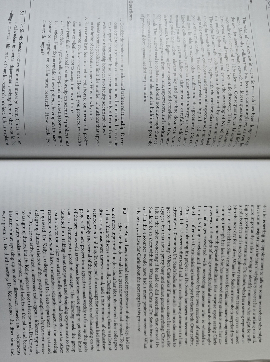  Case study 8.1 project.81askingmeasure that impact?positve or negative-on collaborative research? How
