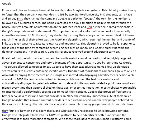  Google From smart phones to maps to e-mail to search, today