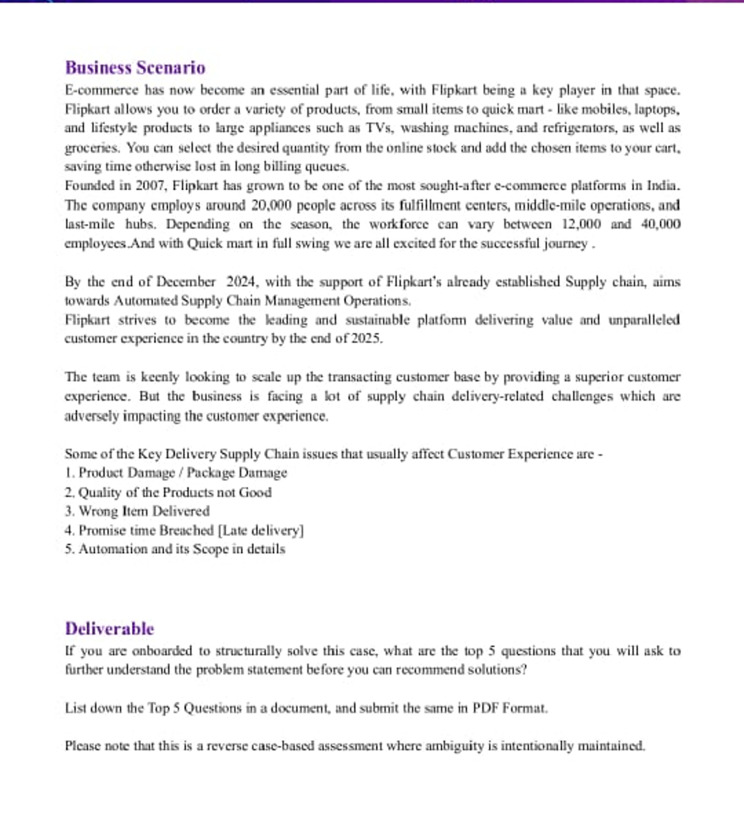  Business Scenario E-commerce has now become an essential part of life,