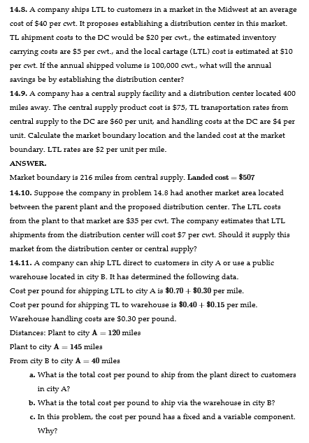  (1) Create a spreadsheet that shows the annual shipping volume of