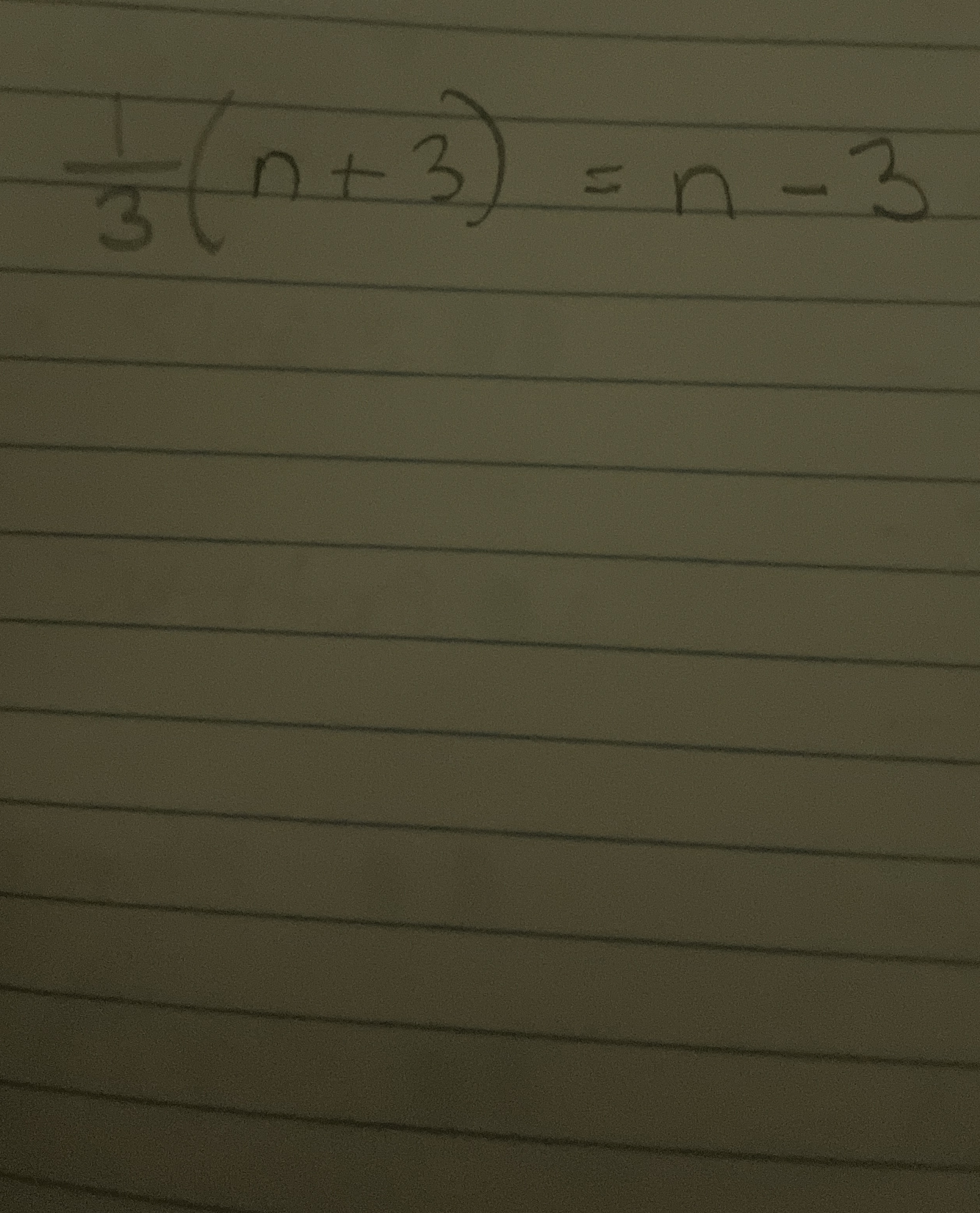  13(n+3)=n-3 