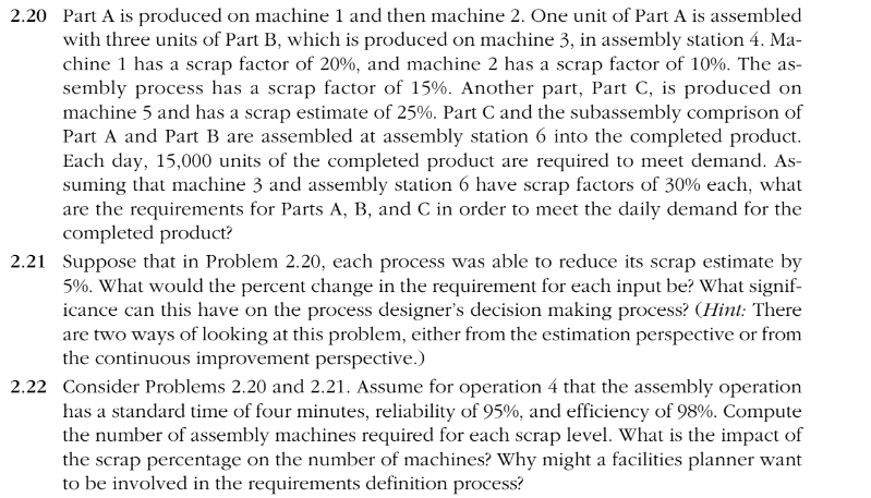 2.22: Consider Problems 2.20 and 2.21. Assume for operation 4 that