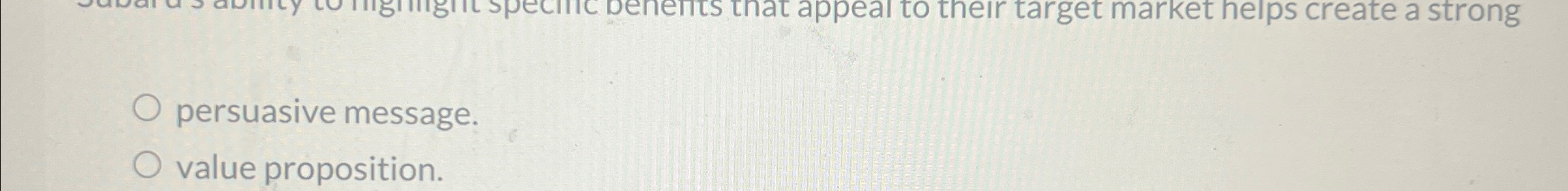  persuasive message. value proposition. 