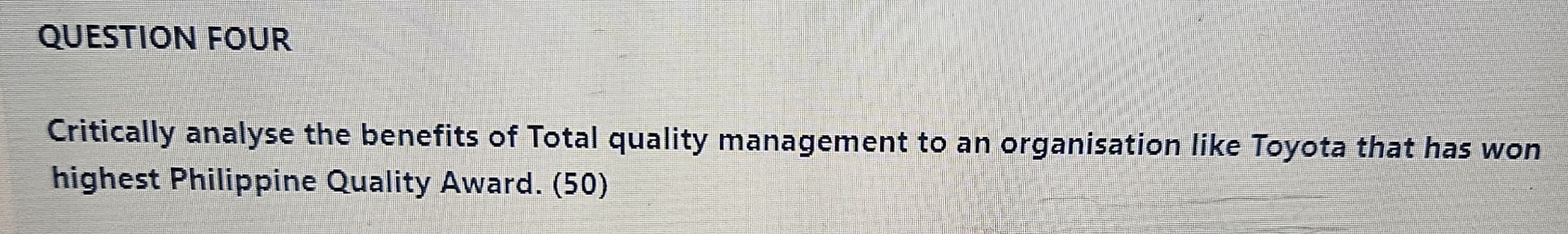  TOYOTA MOTOR Philippines Corp. (TMP) recently won the 2019 Philippine Quality