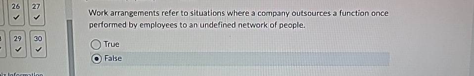  \table[[26,27]] Work arrangements refer to situations where a company outsources a