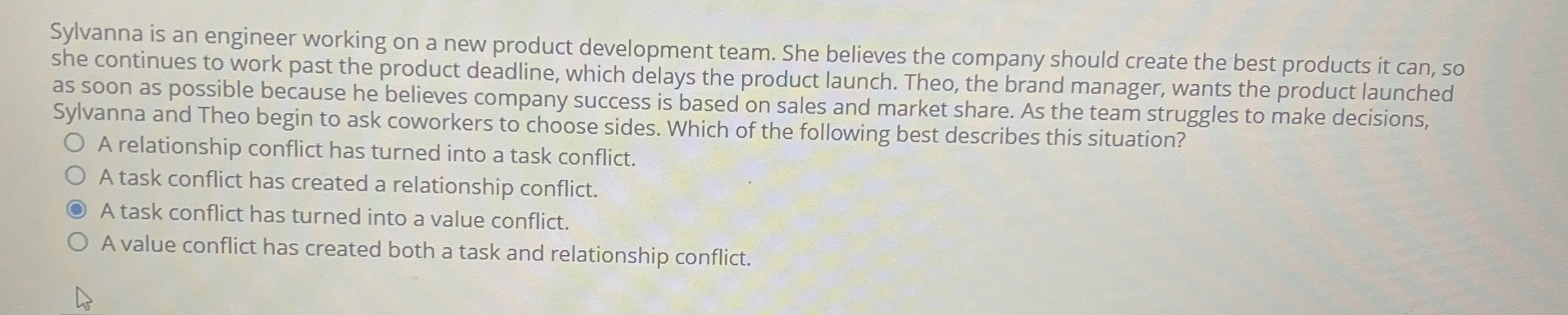  Sylvanna is an engineer working on a new product development team.