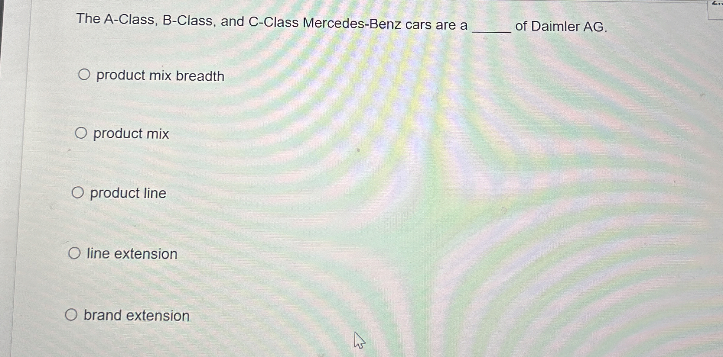  The A-Class, B-Class, and C-Class Mercedes-Benz cars are a q, of