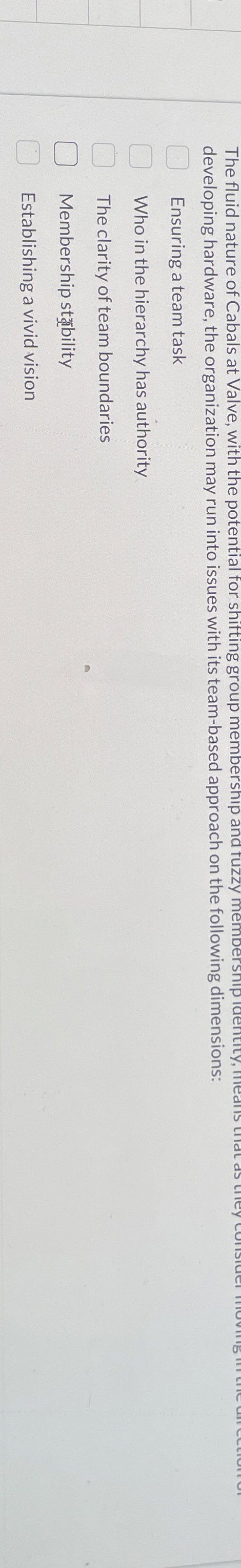  developing hardware, the organization may run into issues with its team-based