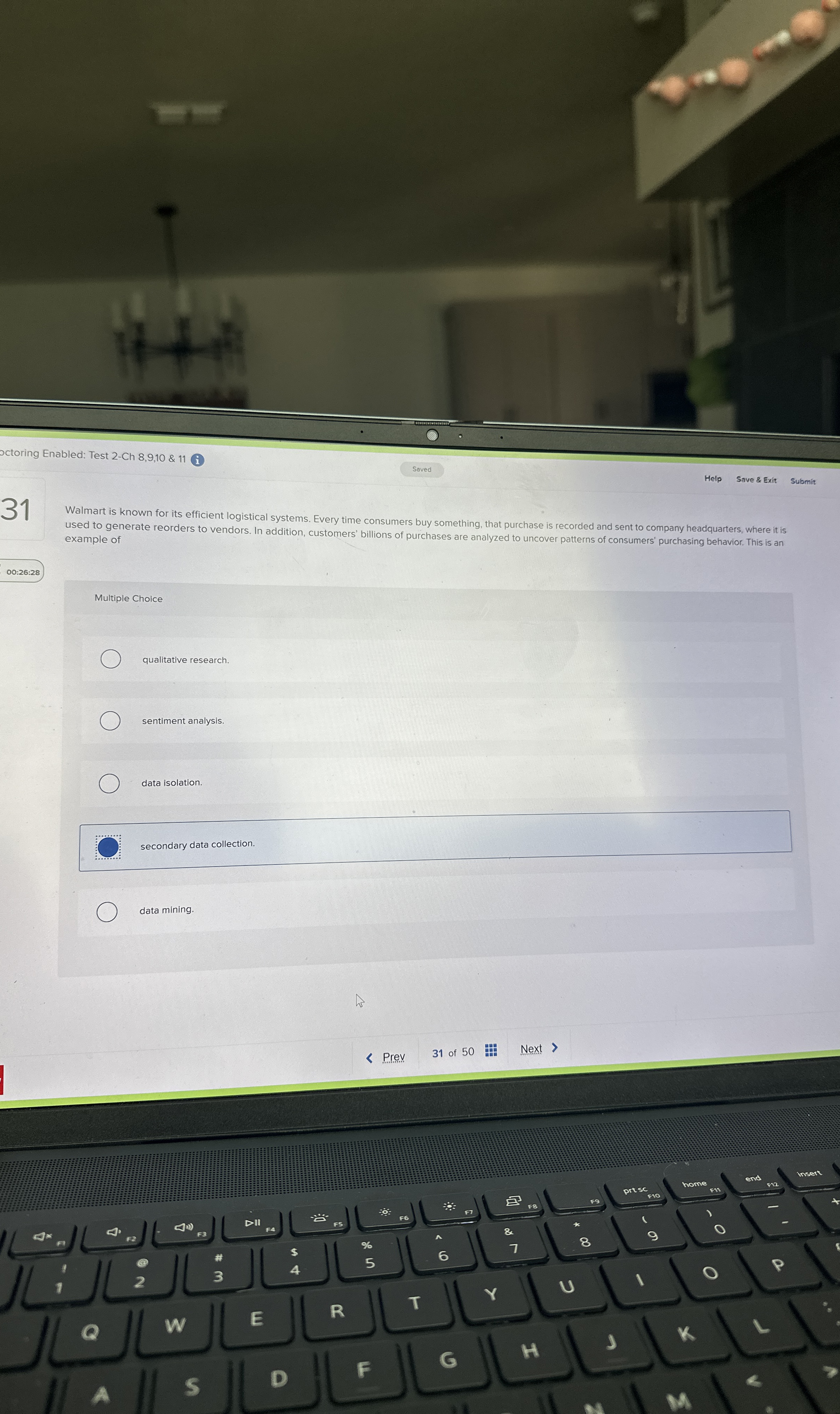  octoring Enabled: Test 2-Ch 8,9,10 & 11(i Soved 31 Walmart is