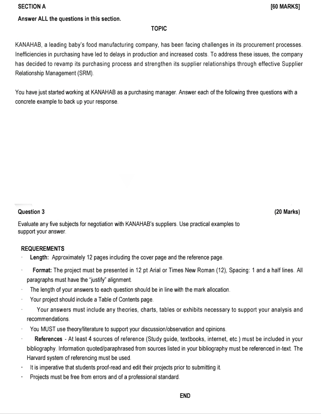  SECTION A [60 MARKS] Answer ALL the questions in this section.