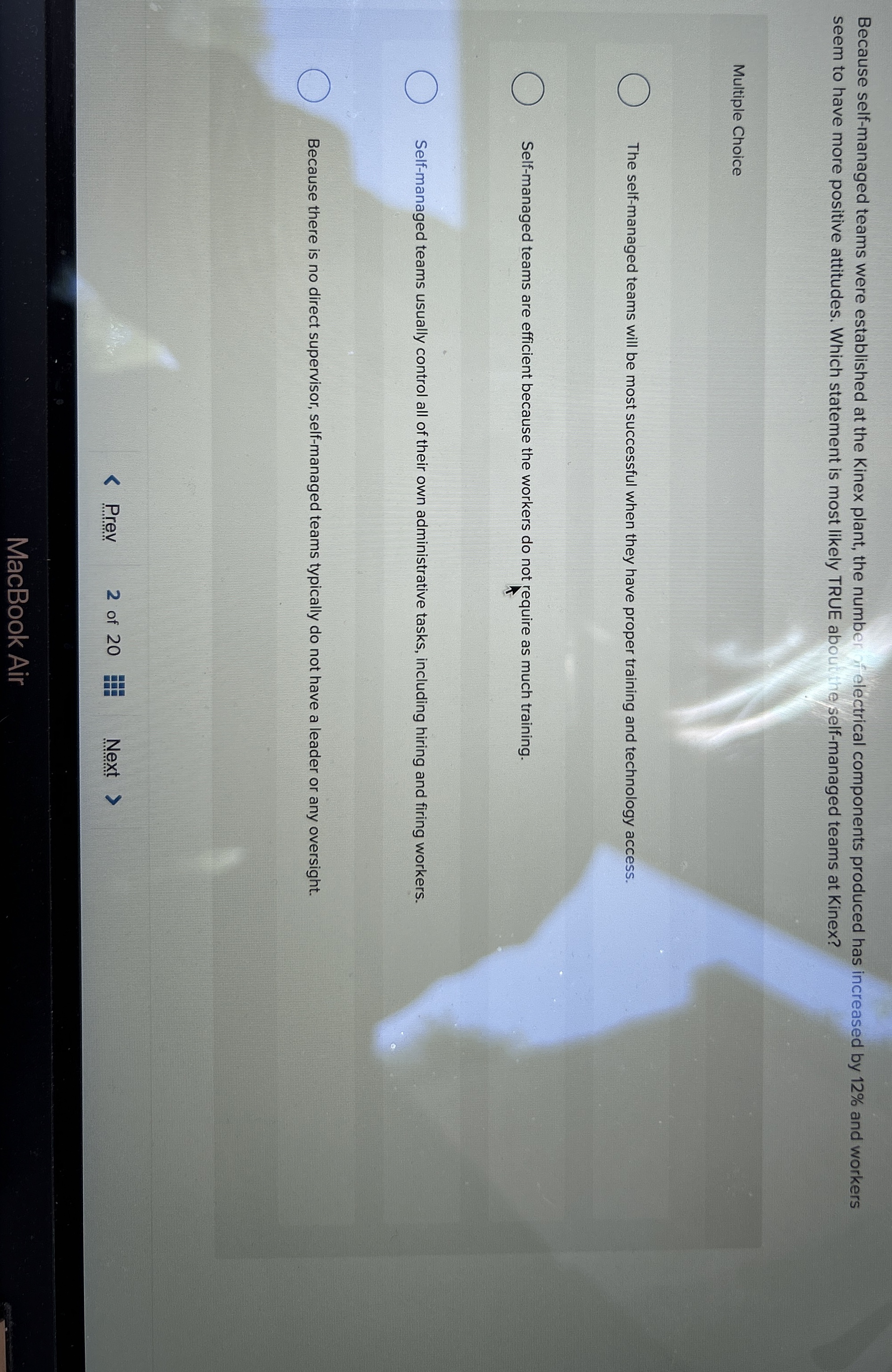  MC Qu..14 Two or more freely interacting individuals w... Two or