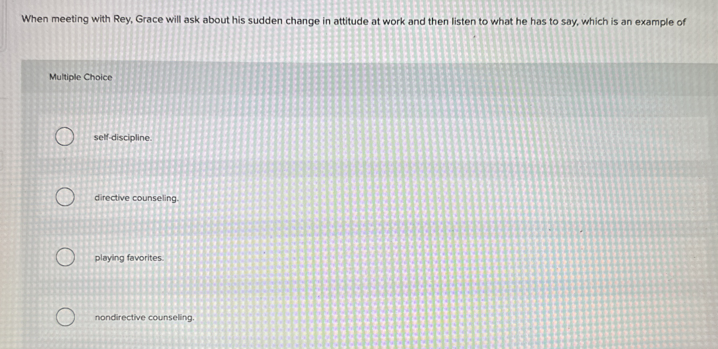  When meeting with Rey, Grace will ask about his sudden change