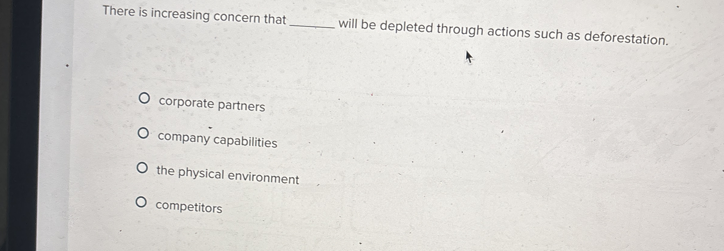  There is increasing concern that Blank will be depleted through actions