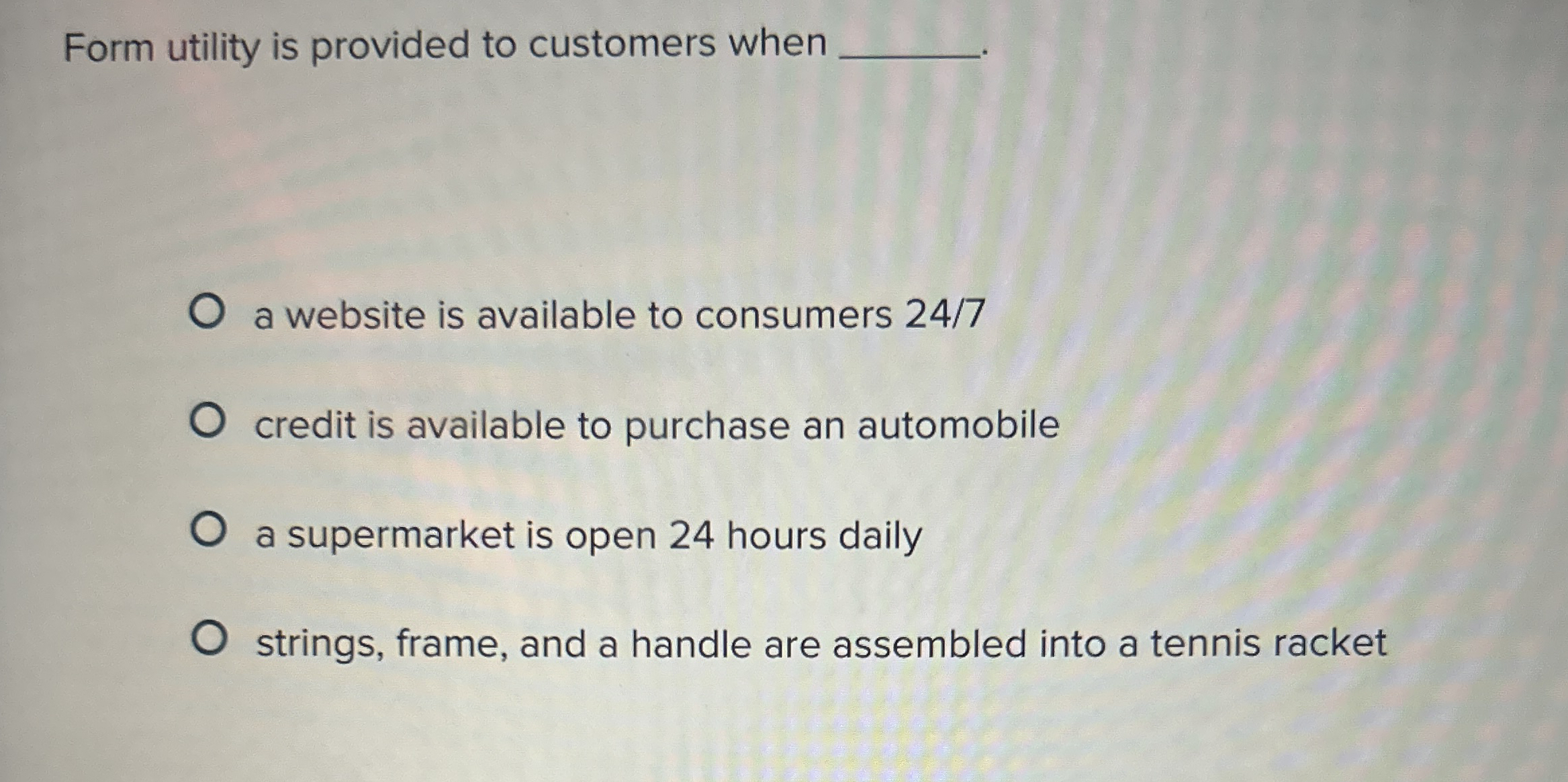  Form utility is provided to customers when a website is available