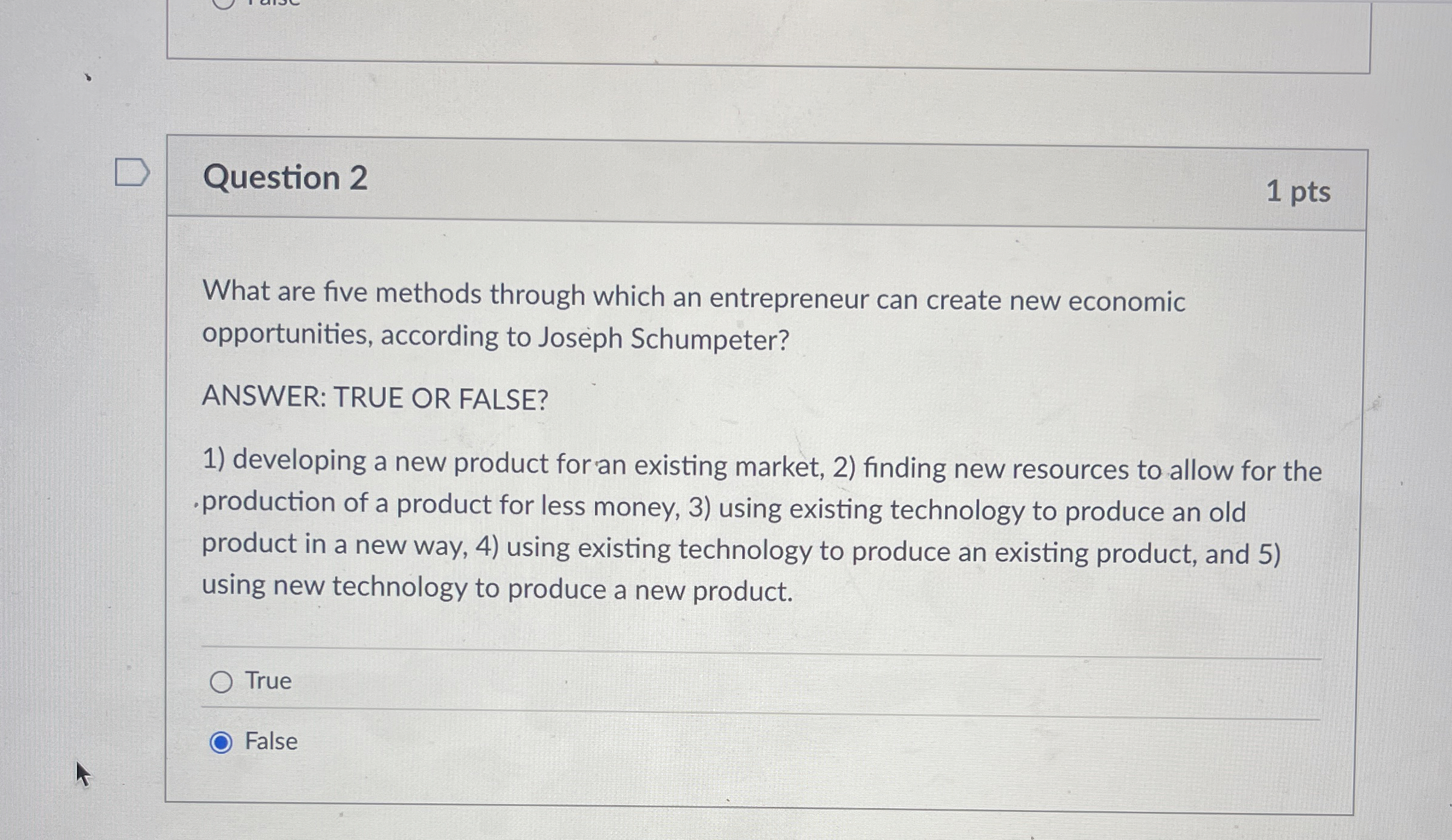  Question 2 What are five methods through which an entrepreneur can
