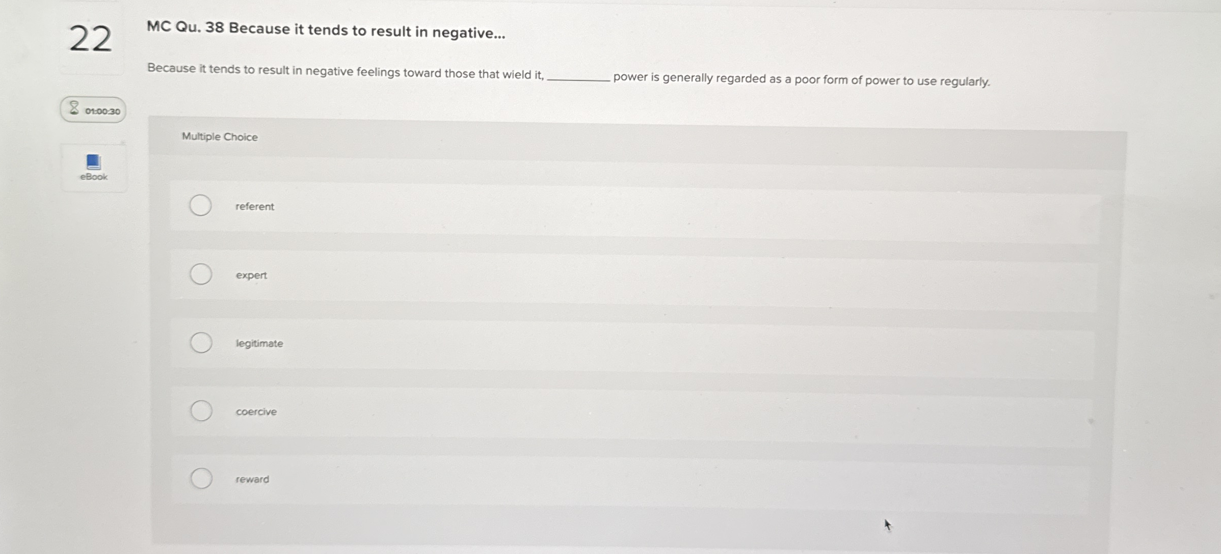 22 MC Qu.38 Because it tends to result in negative... Because