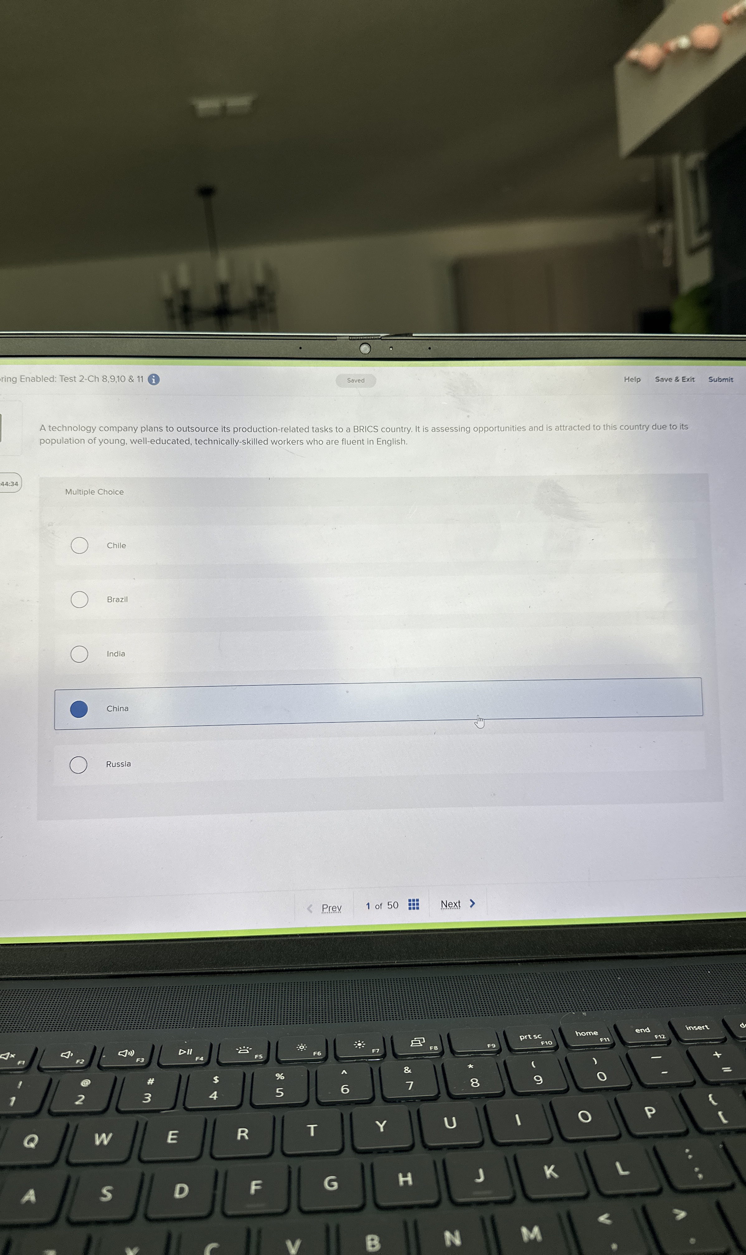  ring Enabled: Test 2-Ch 8,9,10 & 11(i) Help Save & Exit