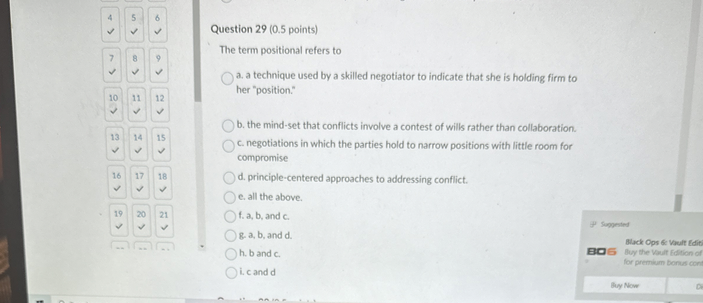  Question 29(0.5 points) The term positional refers to a. a technique