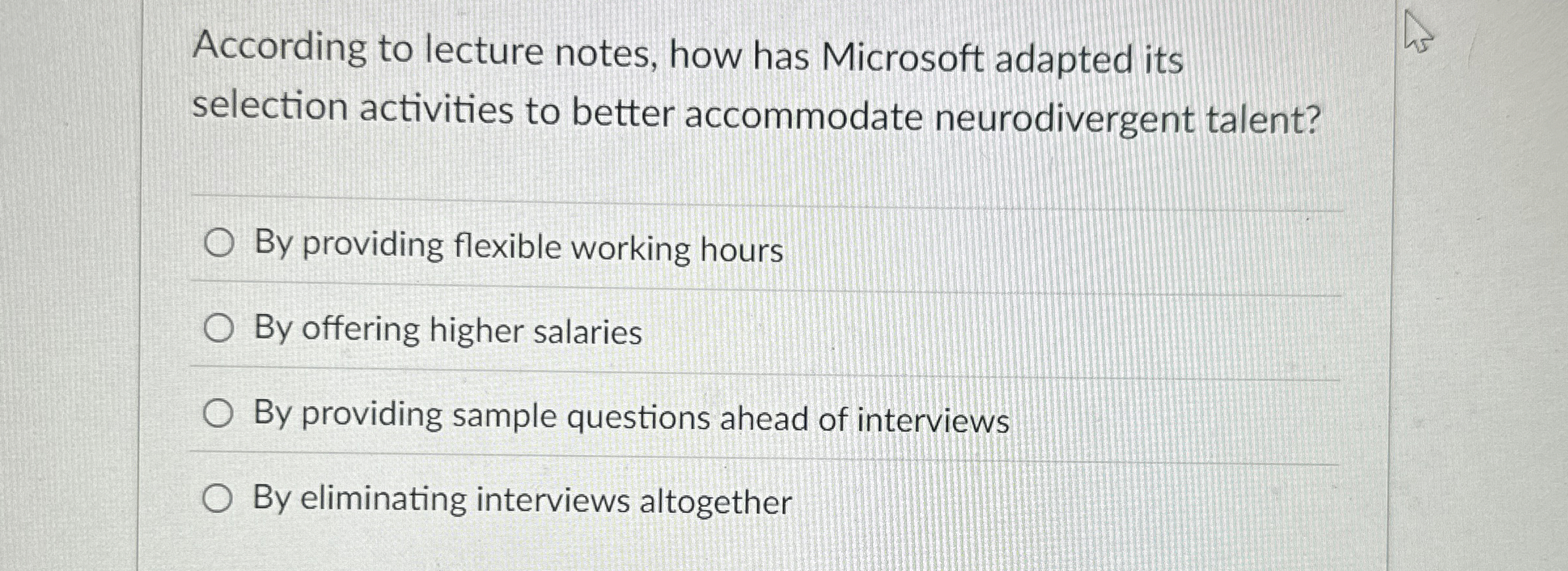 According to lecture notes, how has Microsoft adapted its selection activities