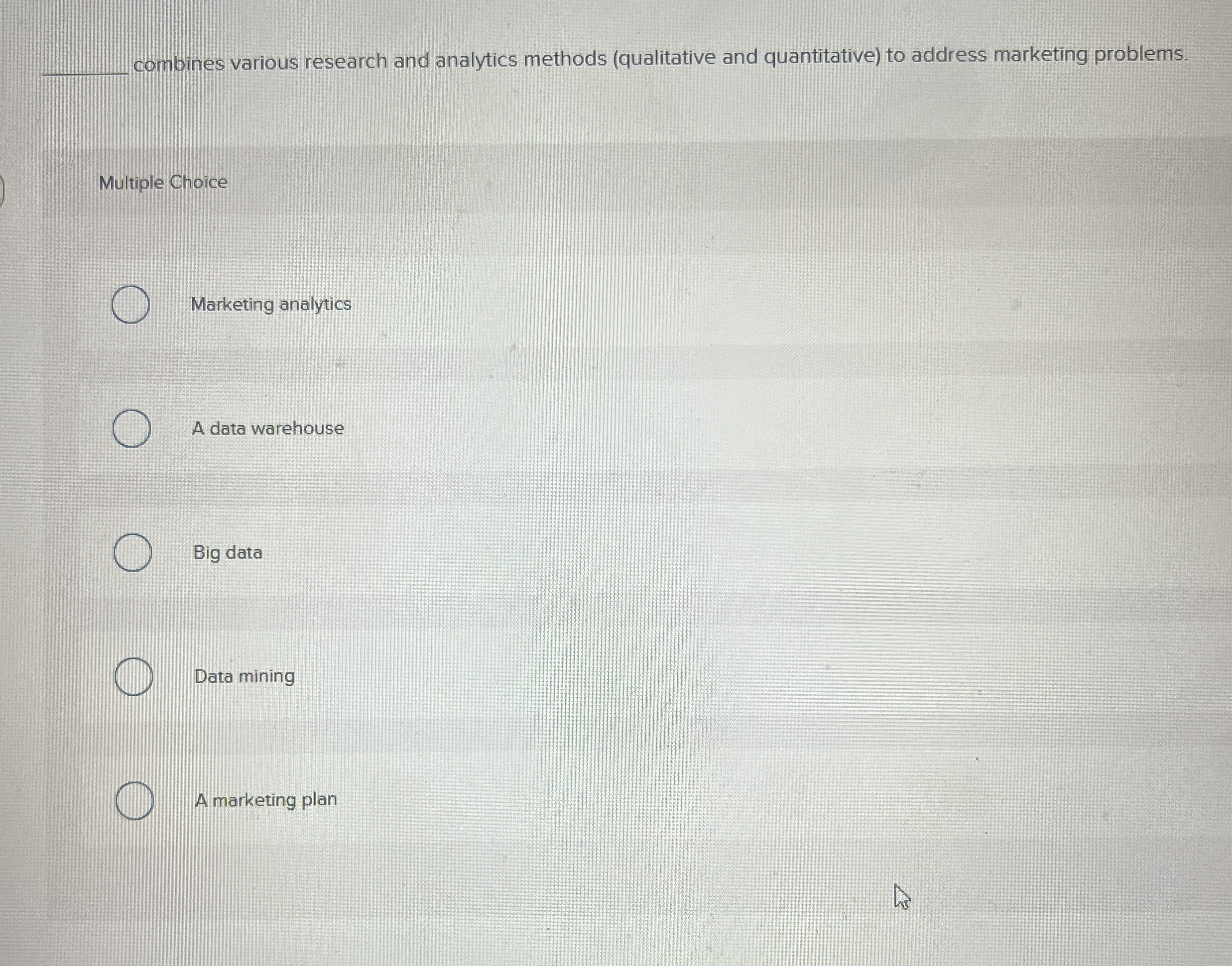  q, combines various research and analytics methods (qualitative and quantitative) to