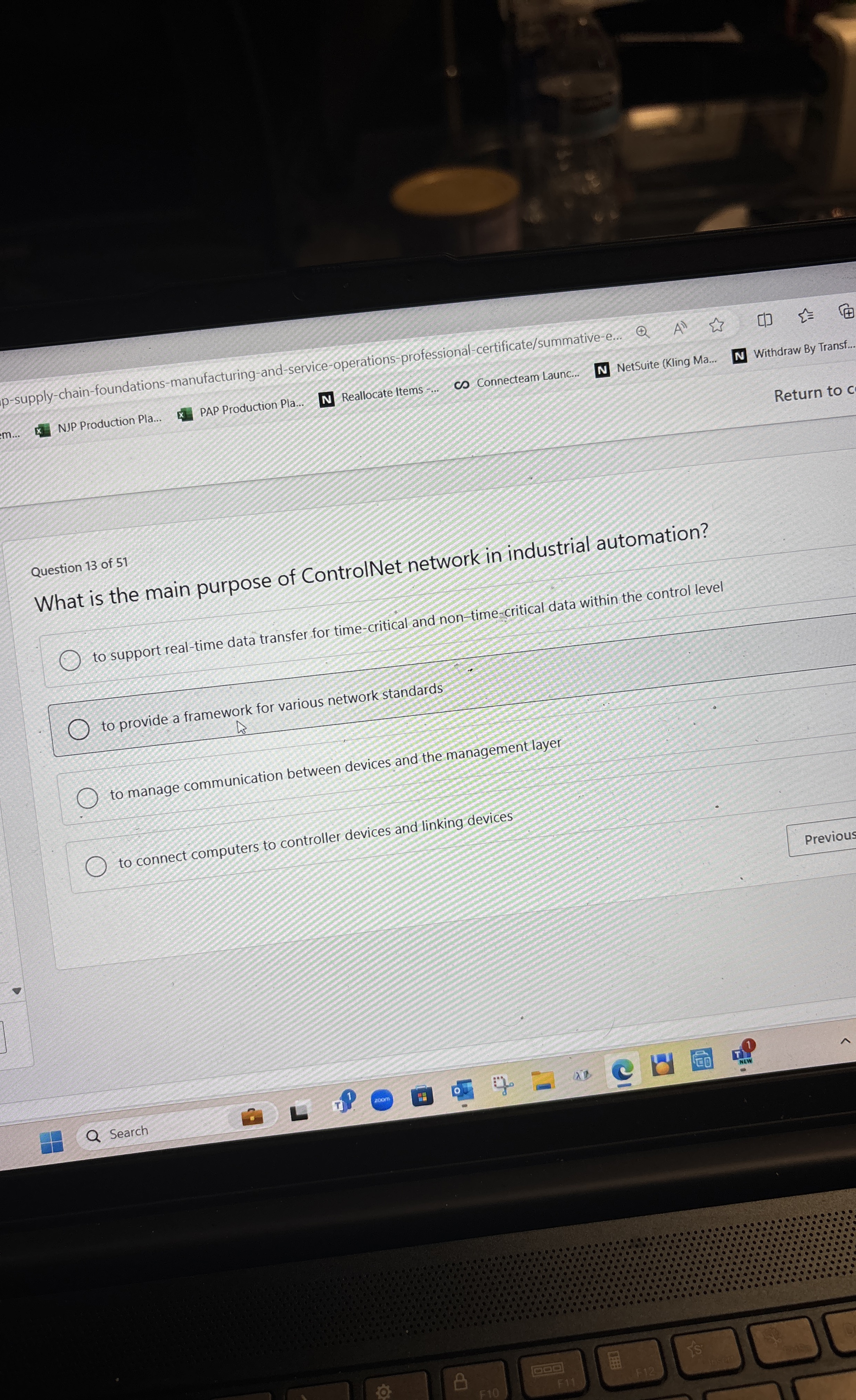  p-supply-chain-foundations-manufacturing-and-service-operations-professional-certificate/summative-e, NJP Production Pla.. PAP Production Pla... Reallocate Items - NetSuite