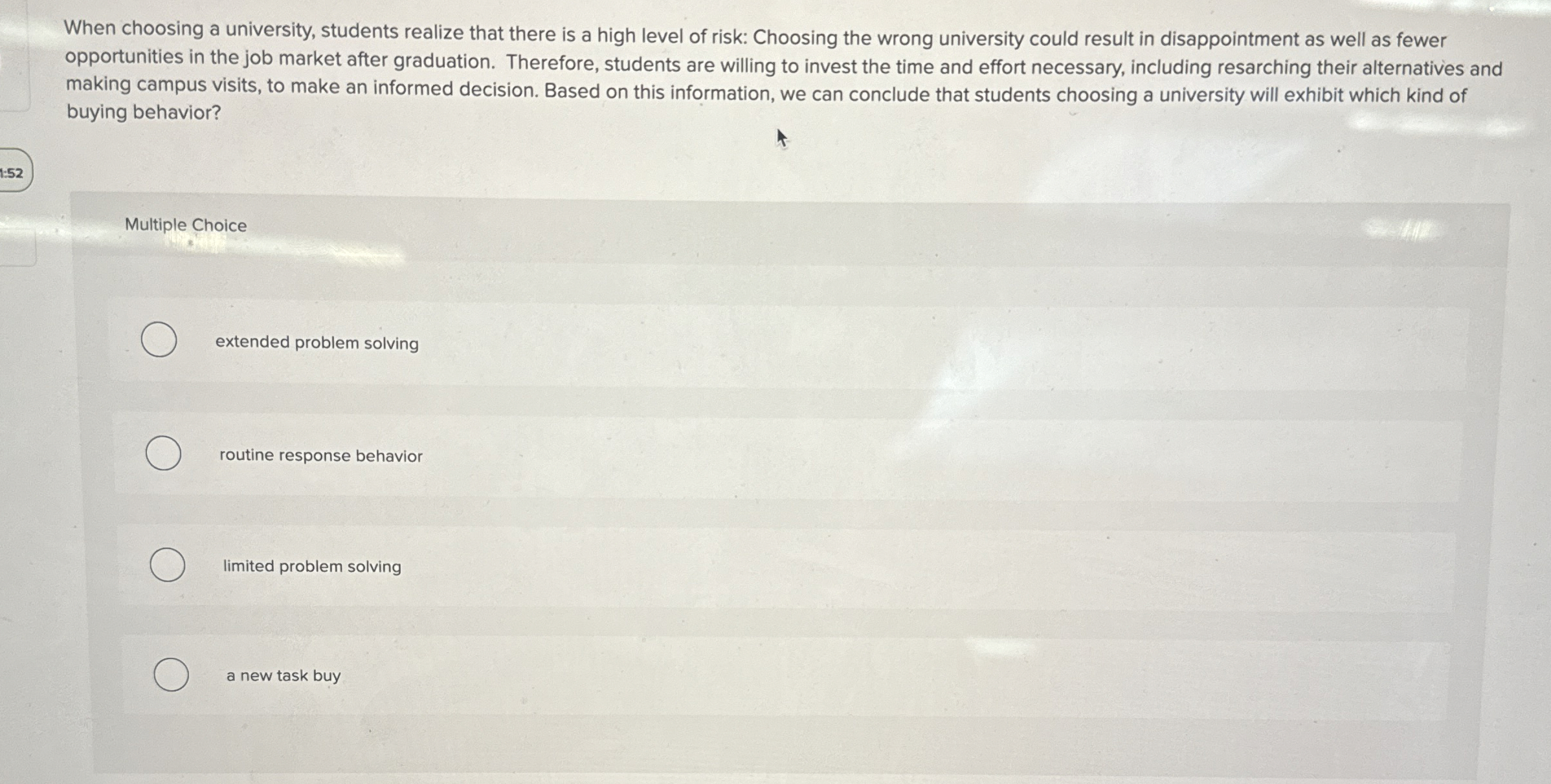  A firm using a(n)q, target marketing strategy would create a single