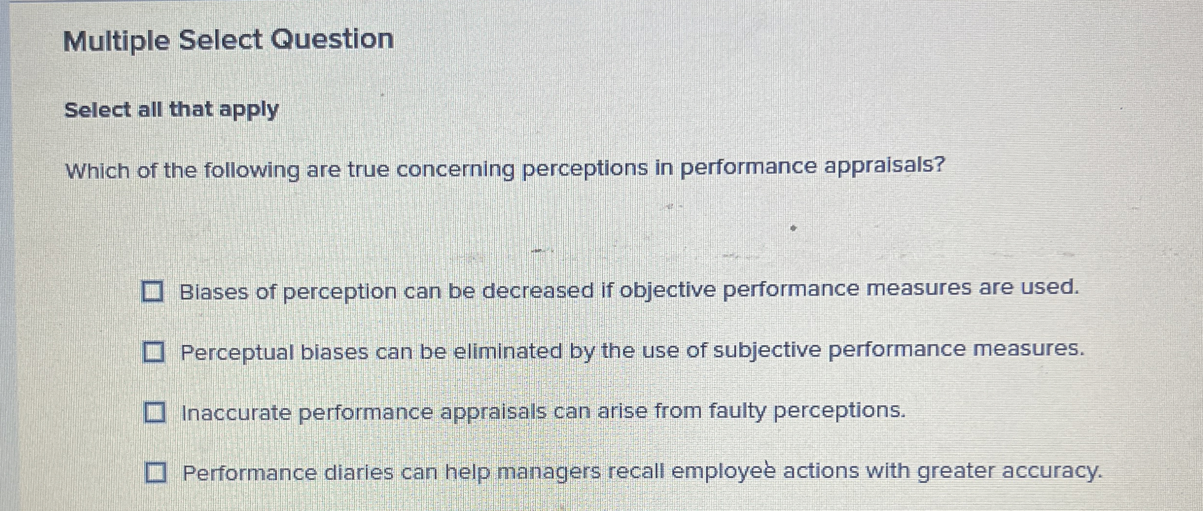  Multiple Select Question Select all that apply Which of the following