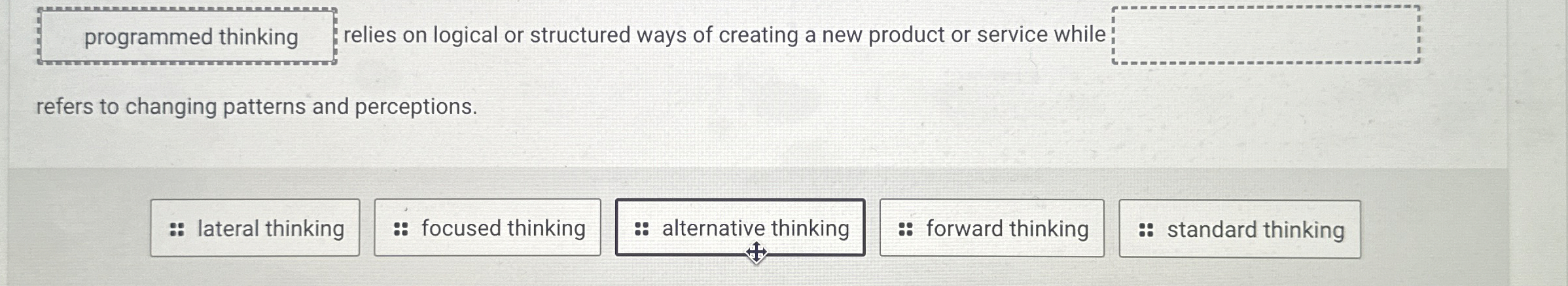  programmed thinking relies on logical or structured ways of creating a
