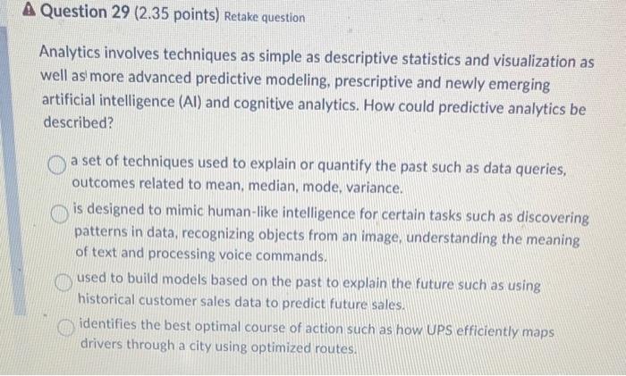 How can marketing analytics be comprehensively defined? Marketing analytics uses past, personal