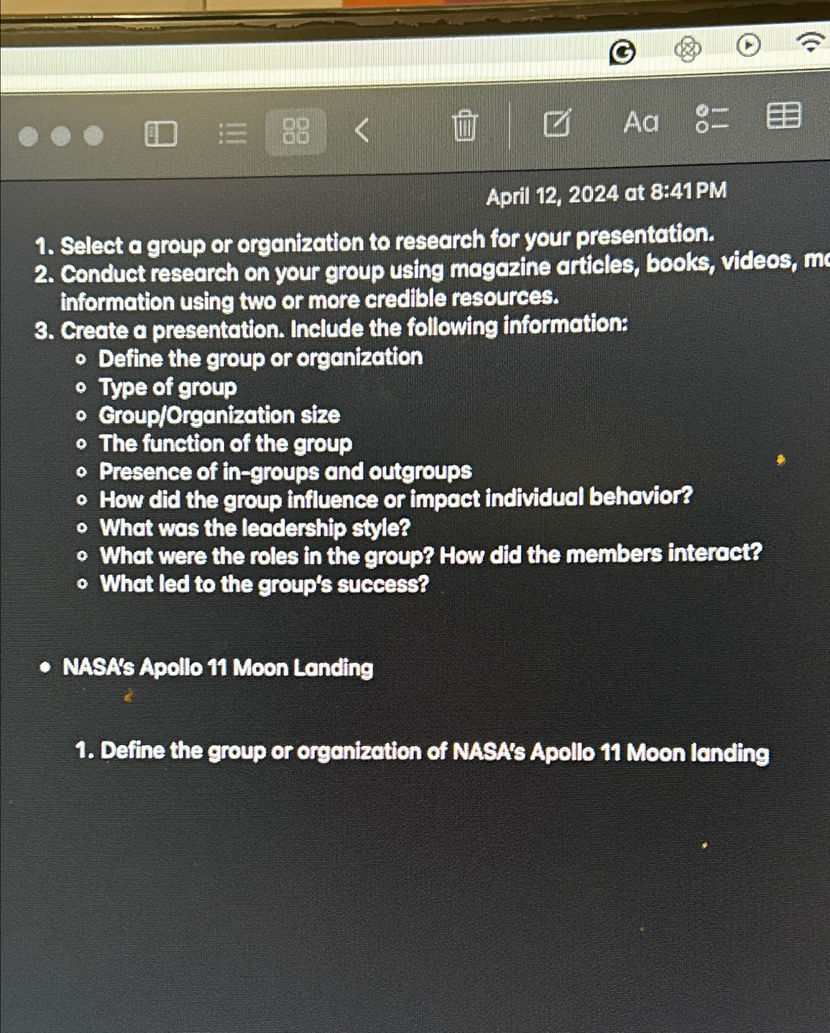  April 12,2024 at 8:41 PM Select a group or organization to