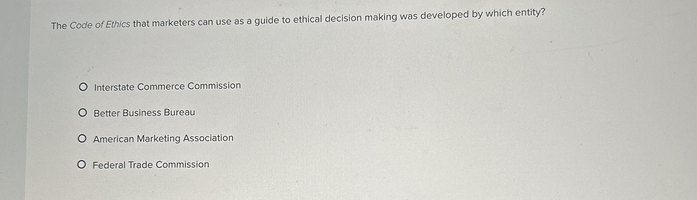  The Code of Ethics that marketers can use as a guide