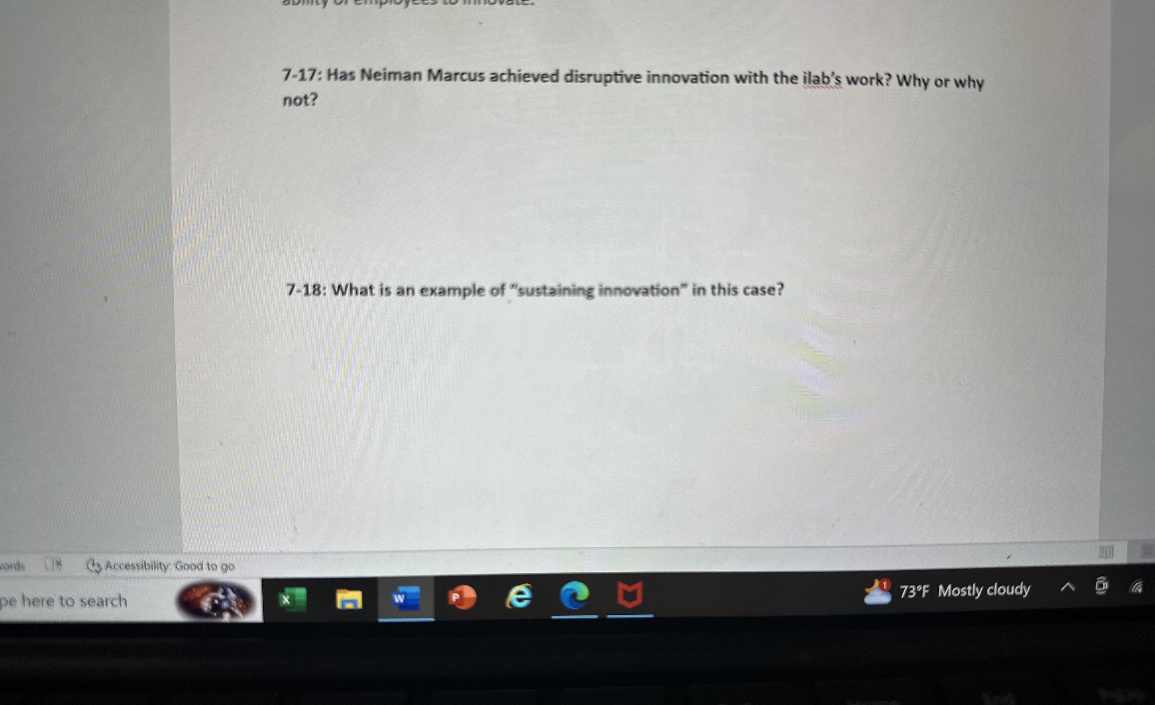  7-17: Has Neiman Marcus achieved disruptive innovation with the ilab's work?