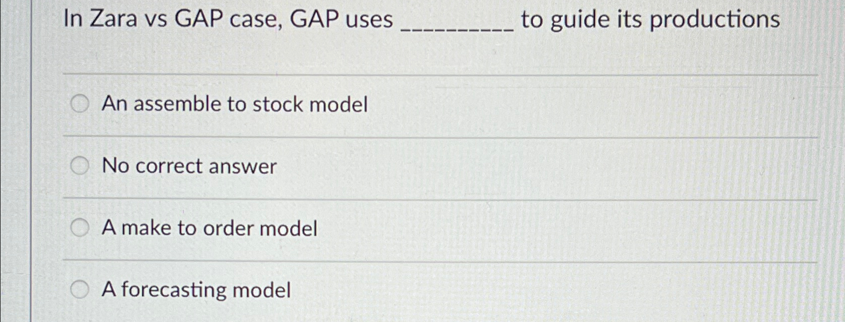  In Zara vs GAP case, GAP uses q, to guide its