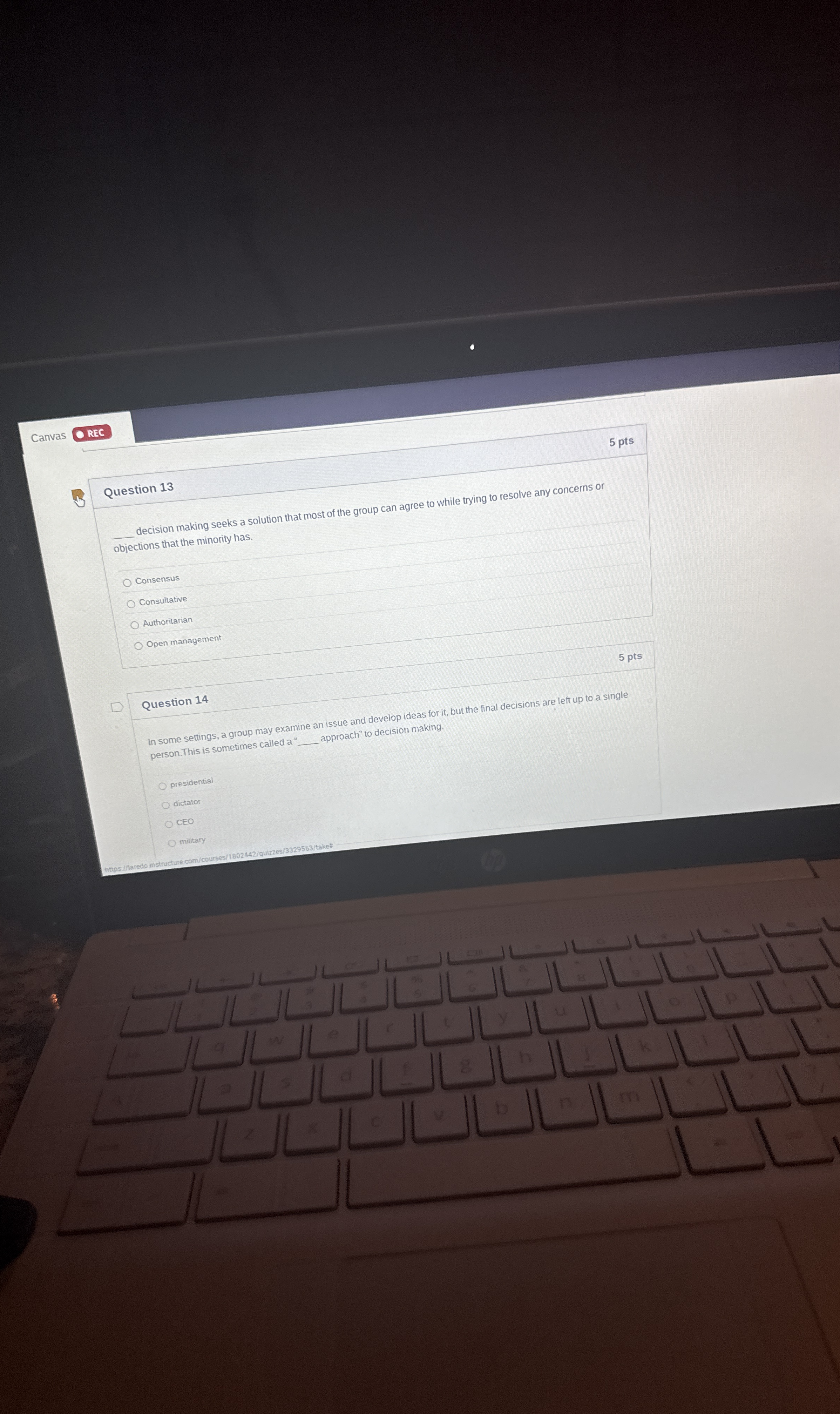  Question 13 decision making seeks a solution that most of the