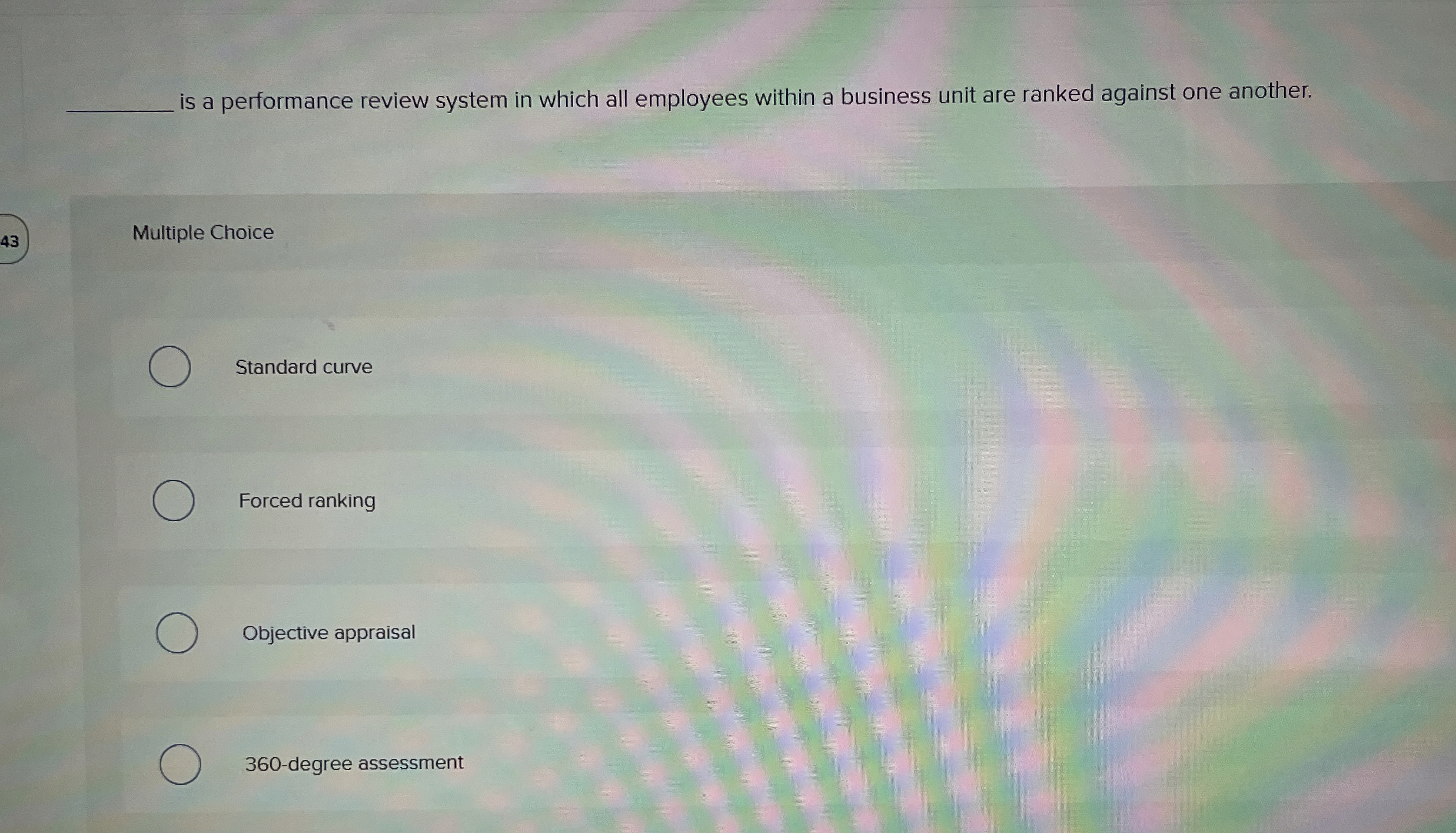  q, is a performance review system in which all employees within