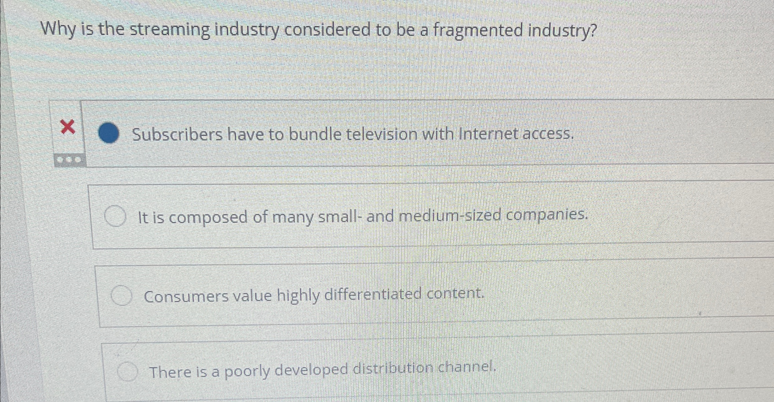  Why is the streaming industry considered to be a fragmented industry?