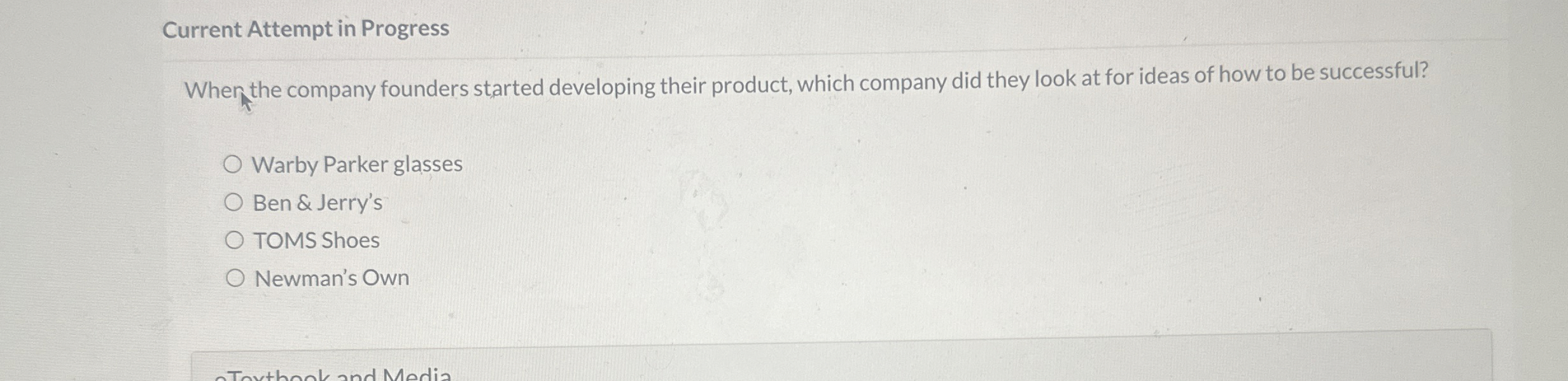  Current Attempt in Progress Wher the company founders started developing their