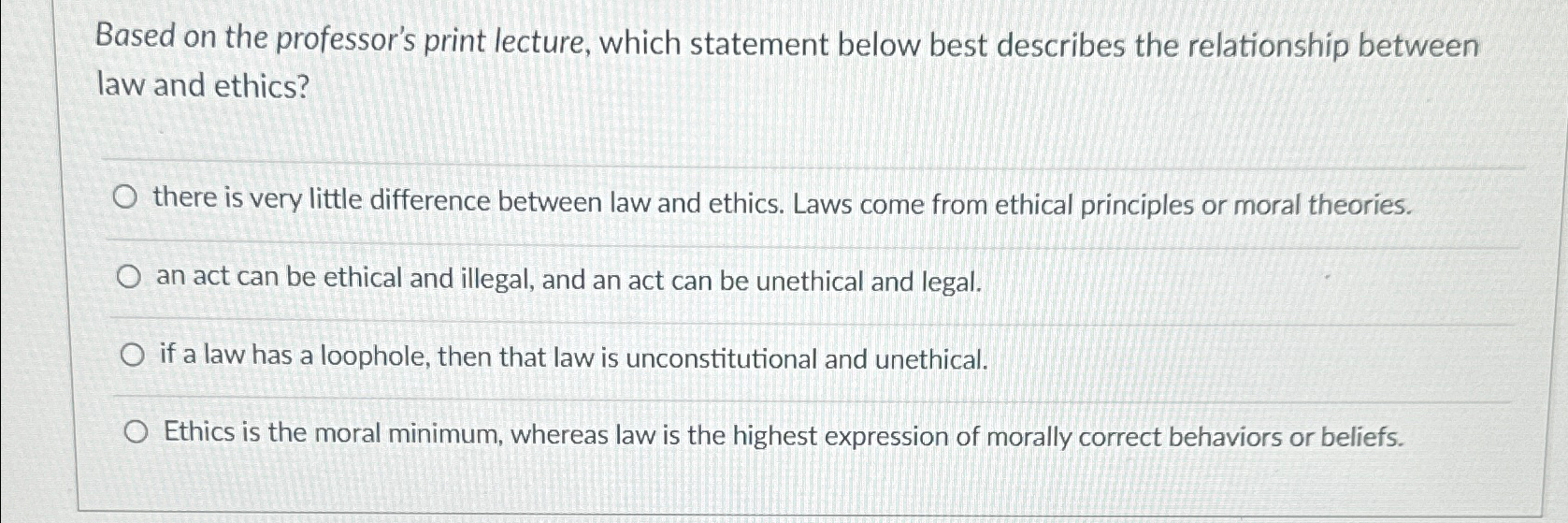  Based on the professor's print lecture, which statement below best describes