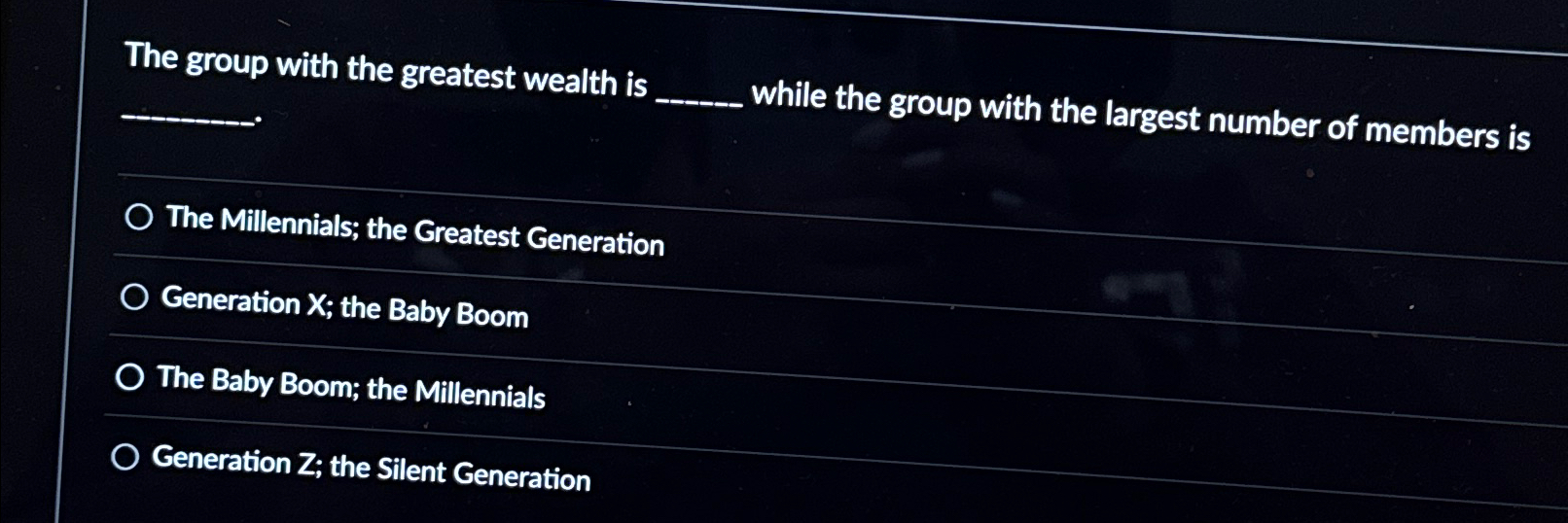  The group with the greatest wealth is q, while the group