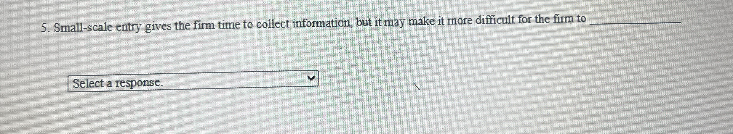  Strategic commitments, like can have an important influence on the nature