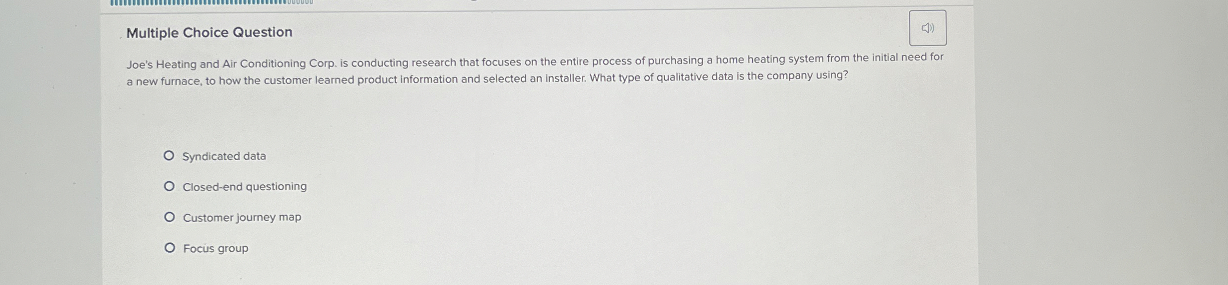  Multiple Choice Question Joe's Heating and Air Conditioning Corp. is conducting