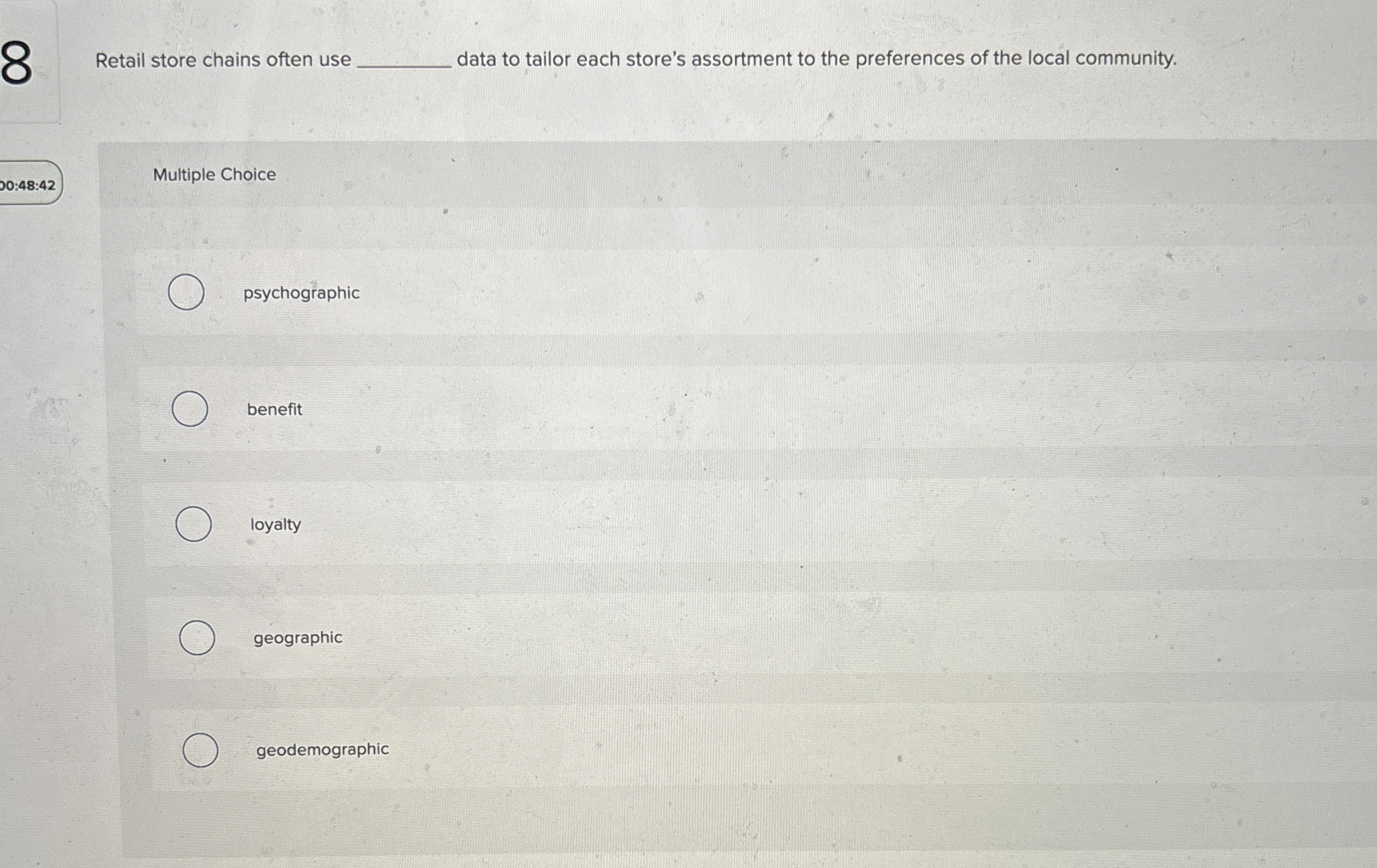  8 Retail store chains often use data to tailor each store's