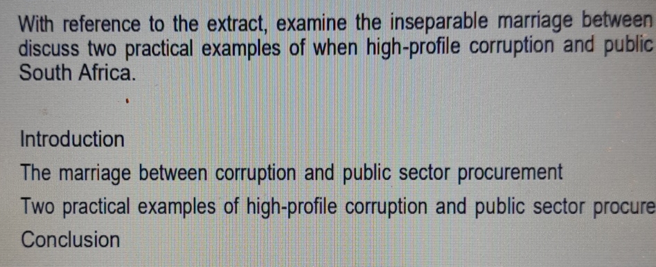 With reference to the extract, examine the inseparable marriage between discuss