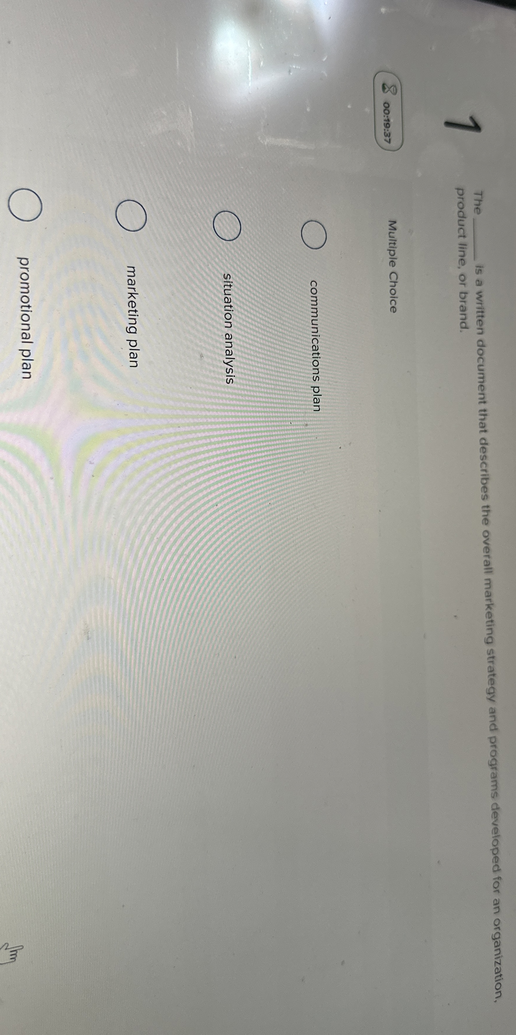  1 The q, is a written document that describes the overall