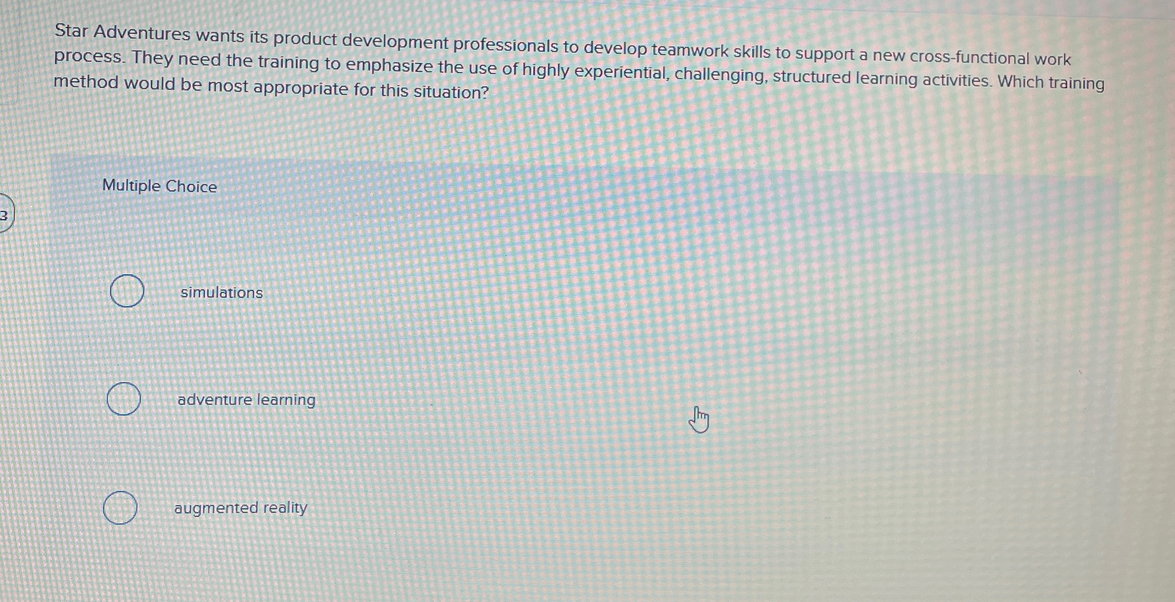  Star Adventures wants its product development professionals to develop teamwork skills